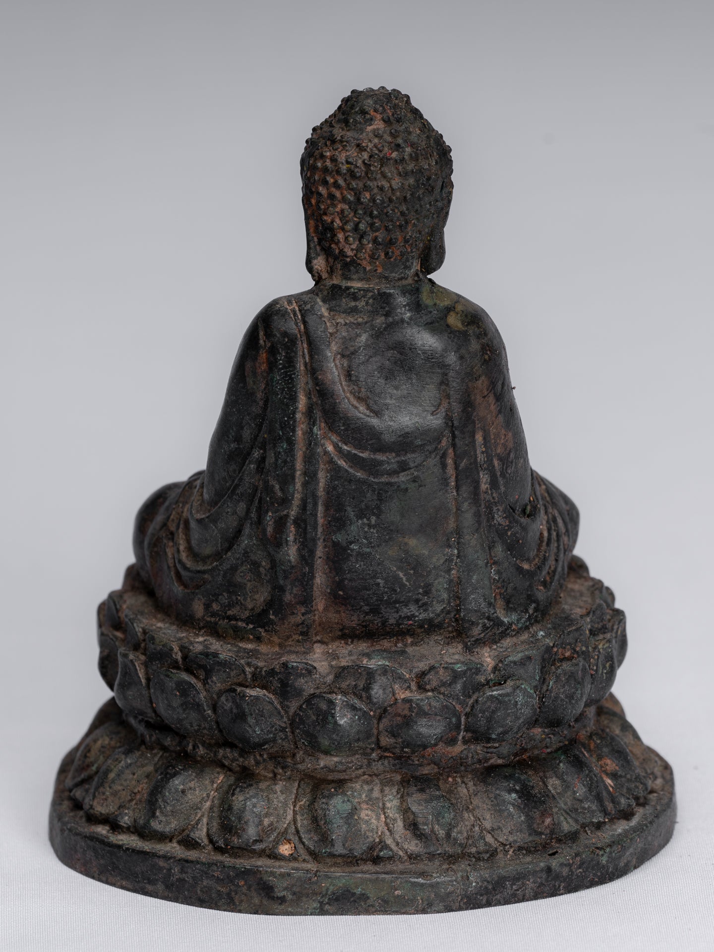 Statua Buddha - Meditazione di bronzo in bronzo cinese Antique Statue Buddha - 13 cm/5 "