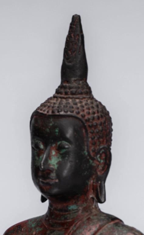 Buddha Statue - Antique Sukhothai Style Thai Enlightenment Buddha Statue - 24cm/10"