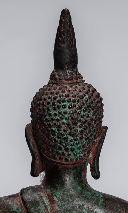 Buddha Statue - Antique Sukhothai Style Thai Enlightenment Buddha Statue - 24cm/10"
