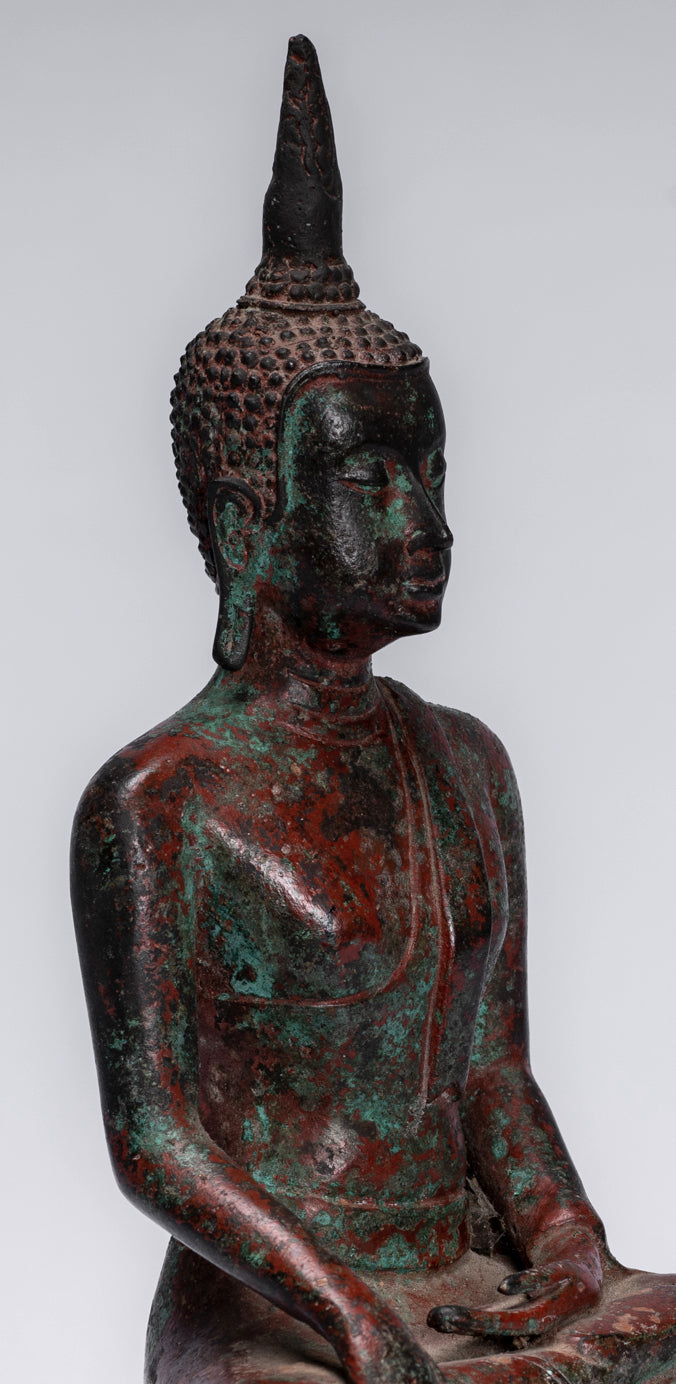 Buddha Statue - Antique Sukhothai Style Thai Enlightenment Buddha Statue - 24cm/10"