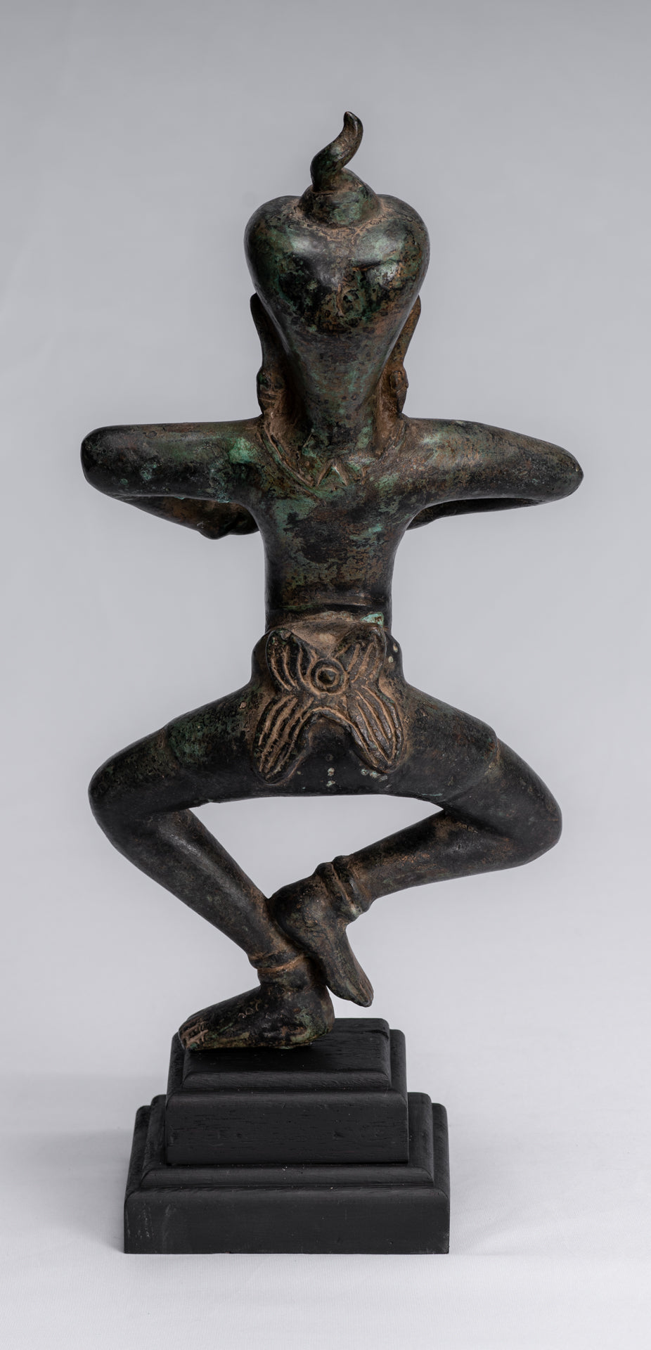 Antique Khmer Style Baphuon Bronze Dancing Apsara or Angel Statue - 34cm/14"