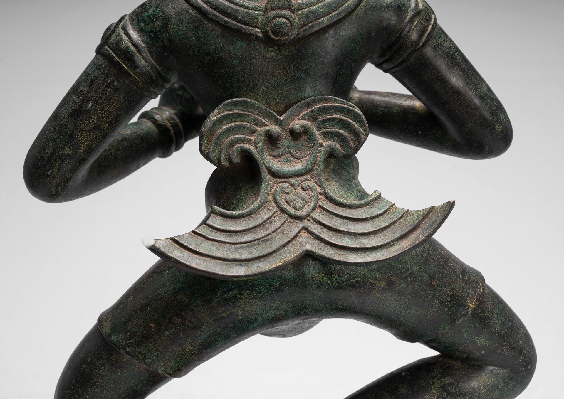 Antique Khmer Style Baphuon Bronze Dancing Apsara or Angel Statue - 85cm/34"