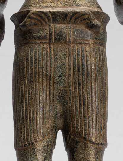 Kalkin Statue - Antique Khmer Style Standing Bronze Hayagriva Kalkin Horse of Vishnu - 82cm/33"