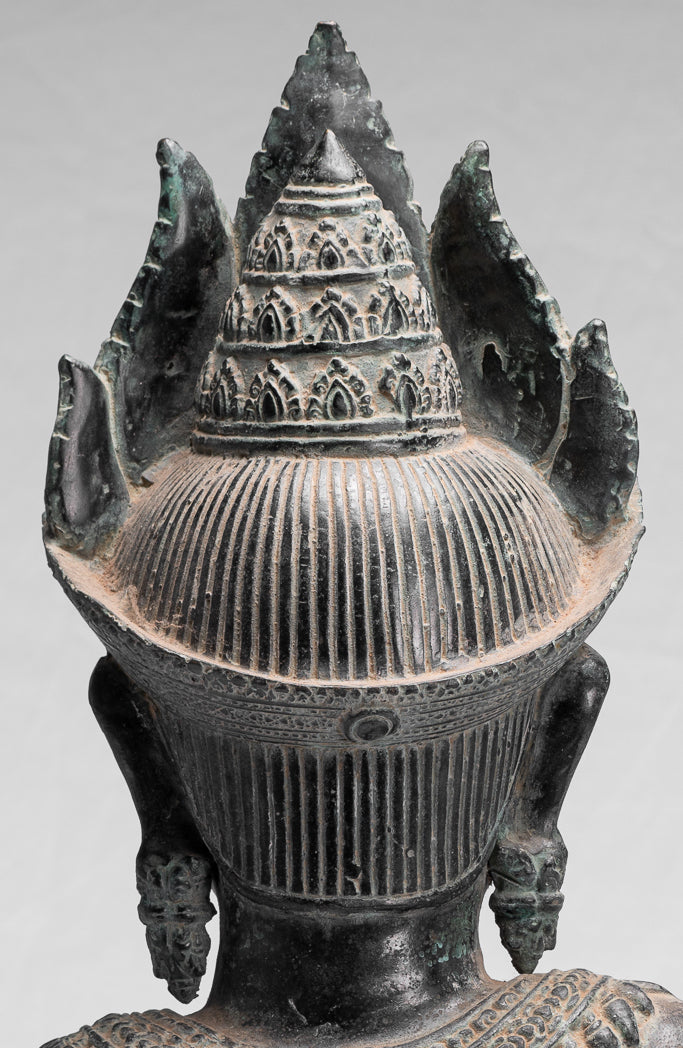 Apsara Statue - Antique Khmer Style Bronze Angkor Wat Apsara Torso or Angel Statue - 50cm/20"