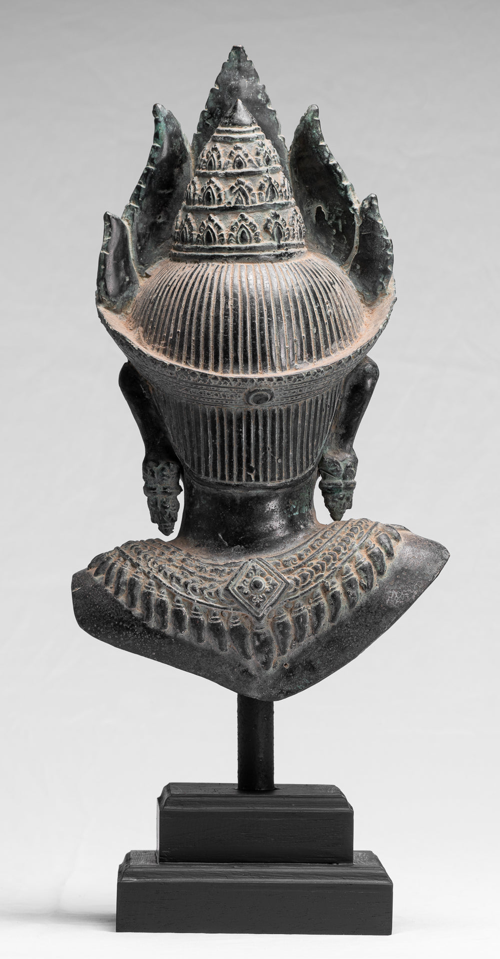 Apsara Statue - Antique Khmer Style Bronze Angkor Wat Apsara Torso or Angel Statue - 50cm/20"