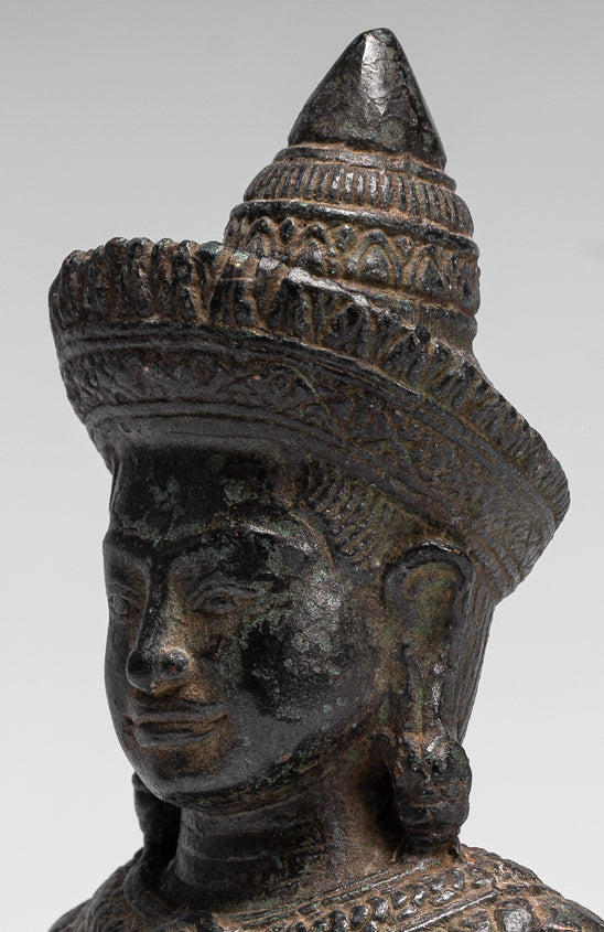 Statue de Bouddha – Statue de Bouddha Baphuon de méditation de style khmer antique – 19 cm.