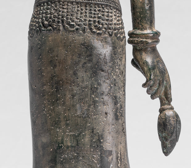 Antique Khmer Style Bronze Banteay Srei Standing Apsara or Angel - 53cm/21"