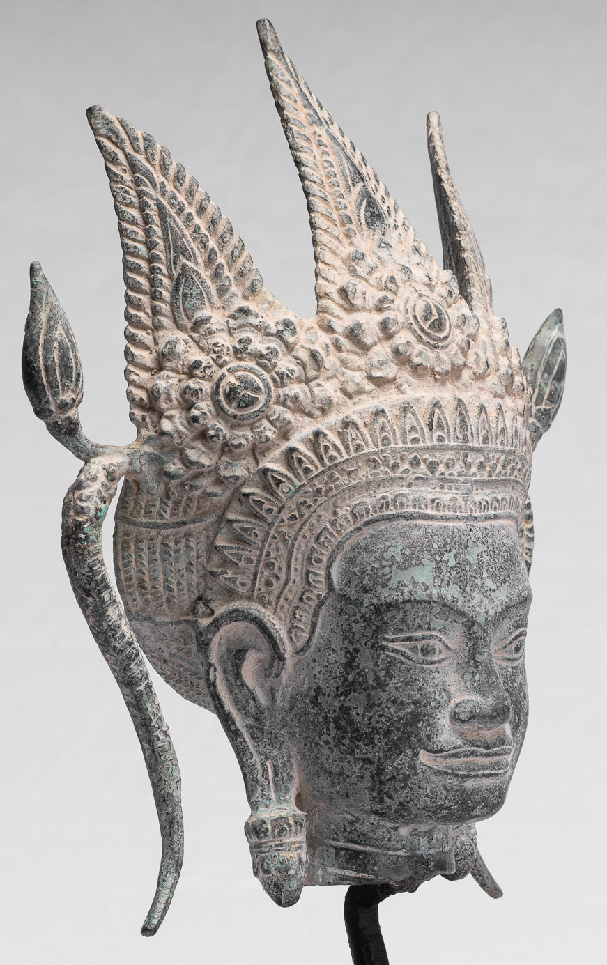 Apsara - Antique Khmer Style Bronze Angkor Wat Apsara o Angel Statue - 39cm/16 "