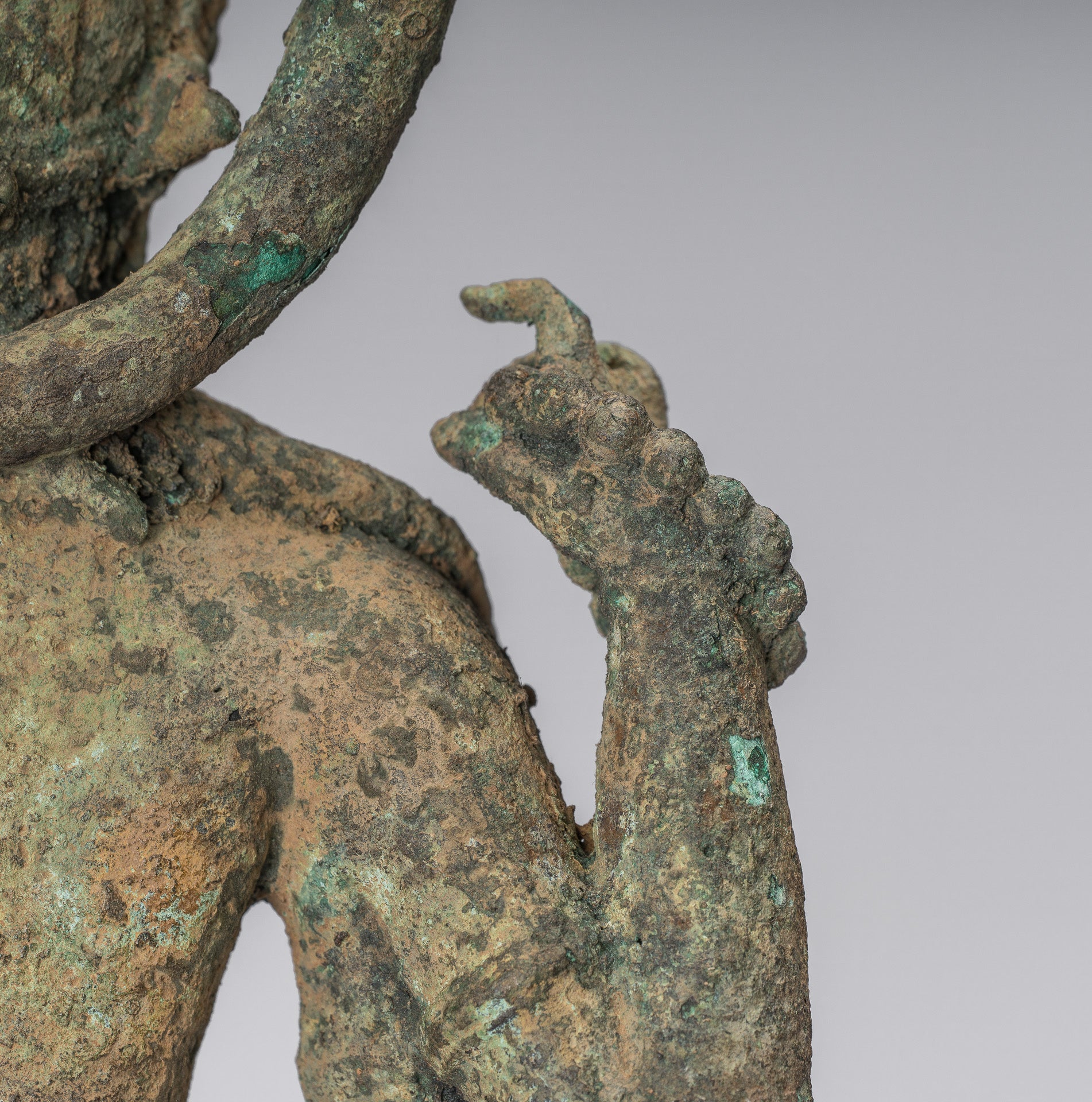 Vishnu - Estatua de bronce de alumno de estilo indonesio antiguo Majapahit Java - 51cm/20 "