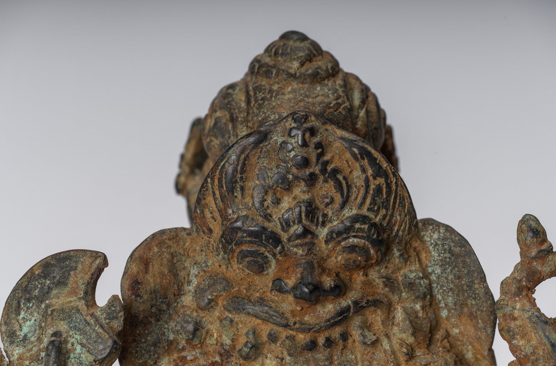 Estatua de Ganesha - Estatua de Ganesha de bronce de estilo javanés antiguo - 20 cm/8 "