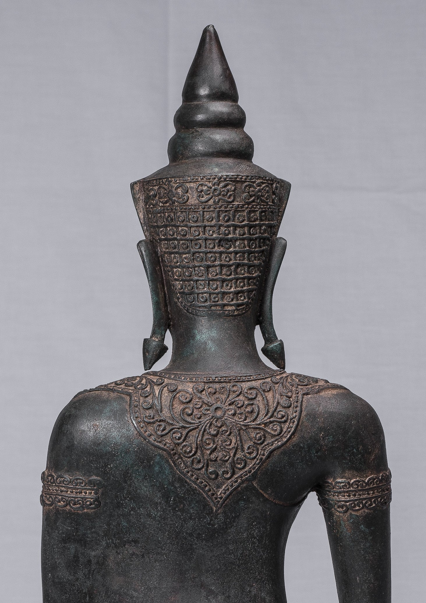 Statue de Bouddha - Statue de Bouddha des Lumières assise d'Ayutthaya de style thaïlandais antique - 66 cm/26"
