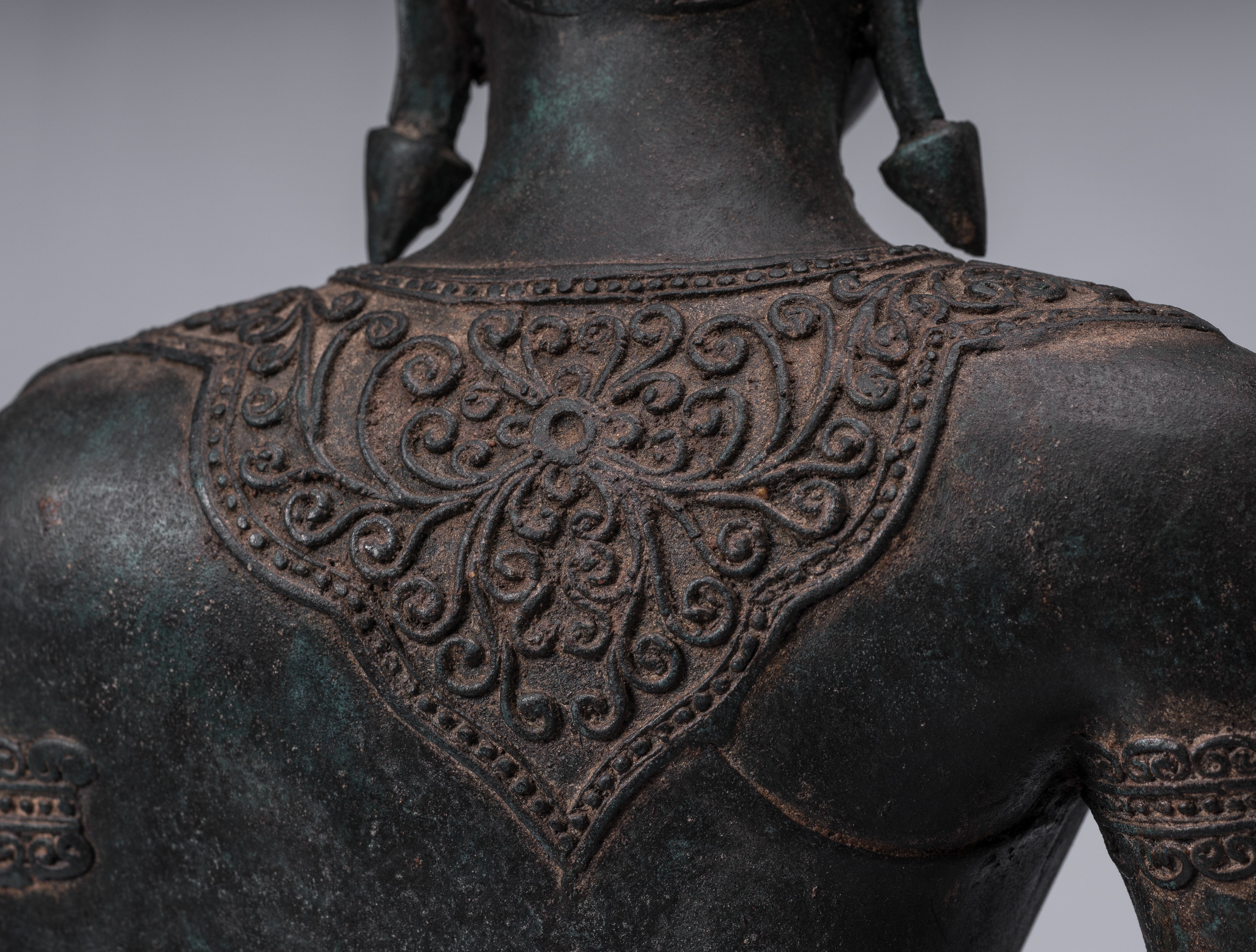 Statue de Bouddha - Statue de Bouddha des Lumières assise d'Ayutthaya de style thaïlandais antique - 66 cm/26"