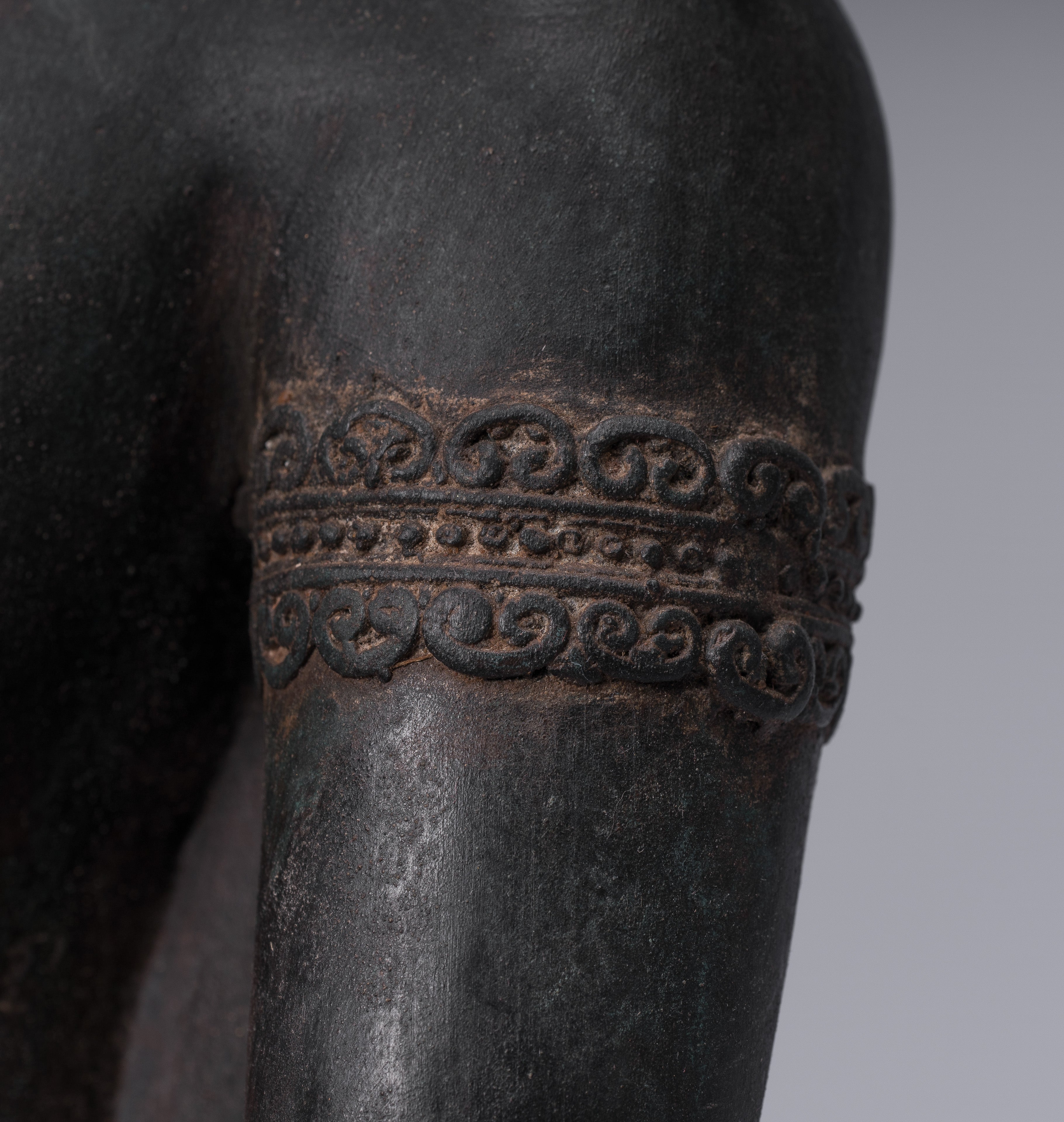 Statue de Bouddha - Statue de Bouddha des Lumières assise d'Ayutthaya de style thaïlandais antique - 66 cm/26"