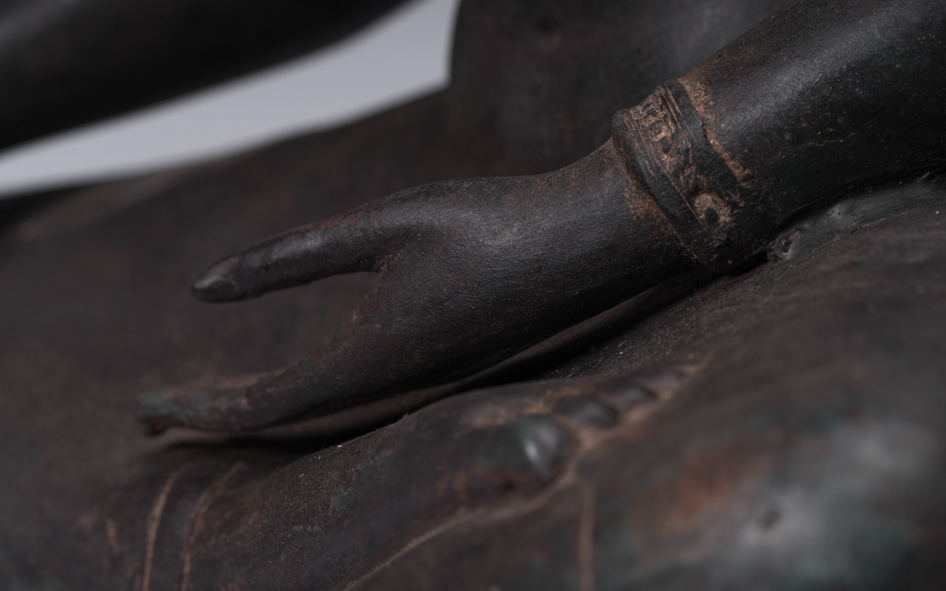 Statue de Bouddha - Statue de Bouddha des Lumières assise d'Ayutthaya de style thaïlandais antique - 66 cm/26"