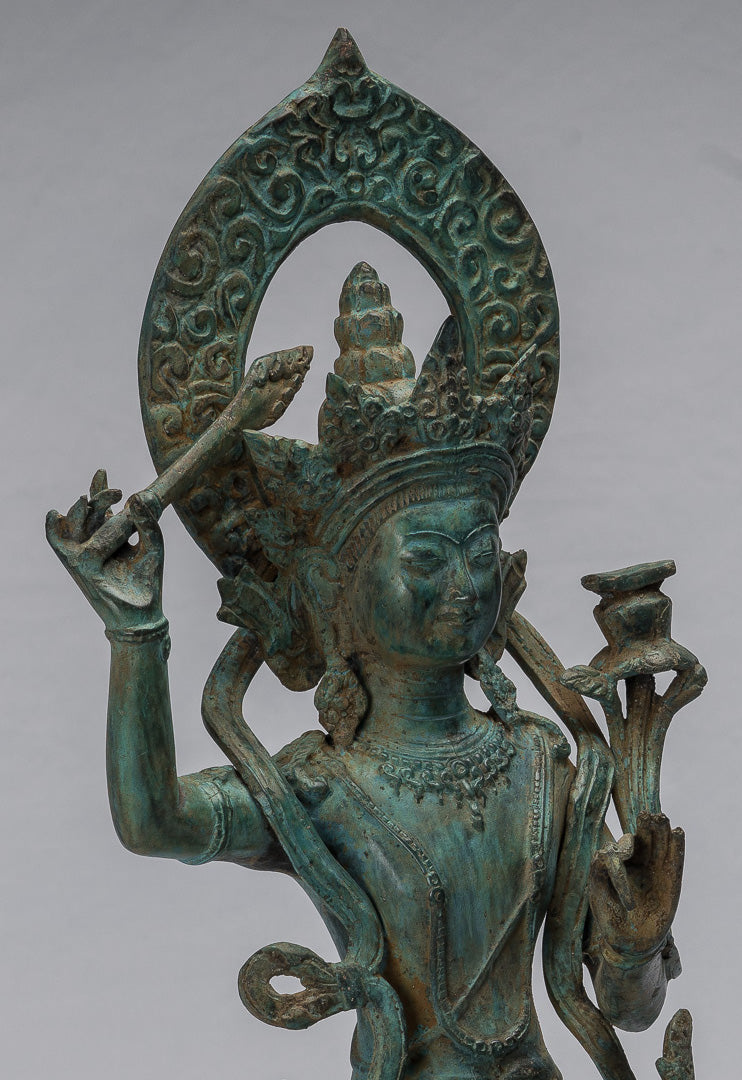 Estatua de Manjushri - Estatua de Manjushri de estilo Java antiguo Majapahit - 46cm/18 "