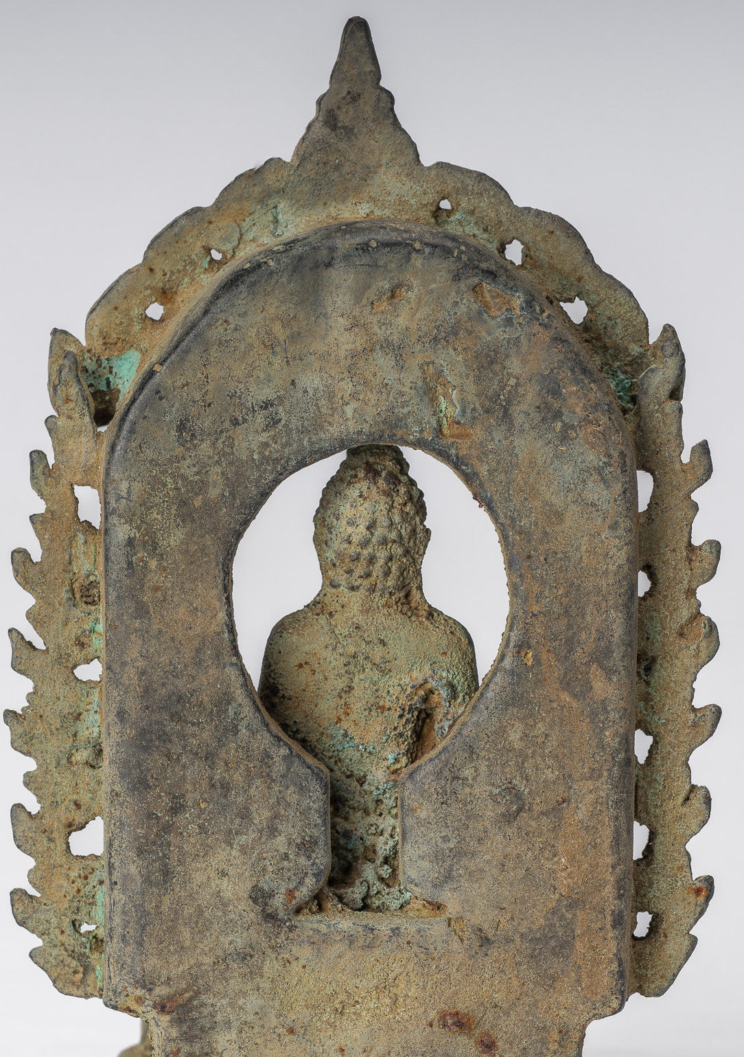 Buddha Statue - Antique Indonesian Style Bronze Javanese Amitabha Buddha Statue - 13.5cm/5"