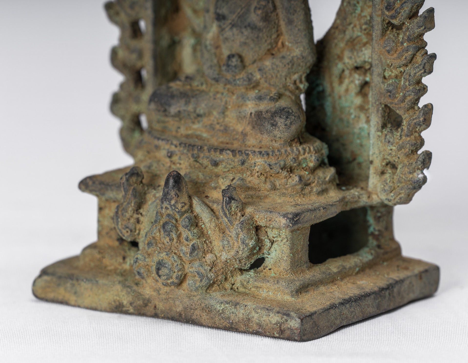Buddha Statue - Antique Indonesian Style Bronze Javanese Amitabha Buddha Statue - 13.5cm/5"
