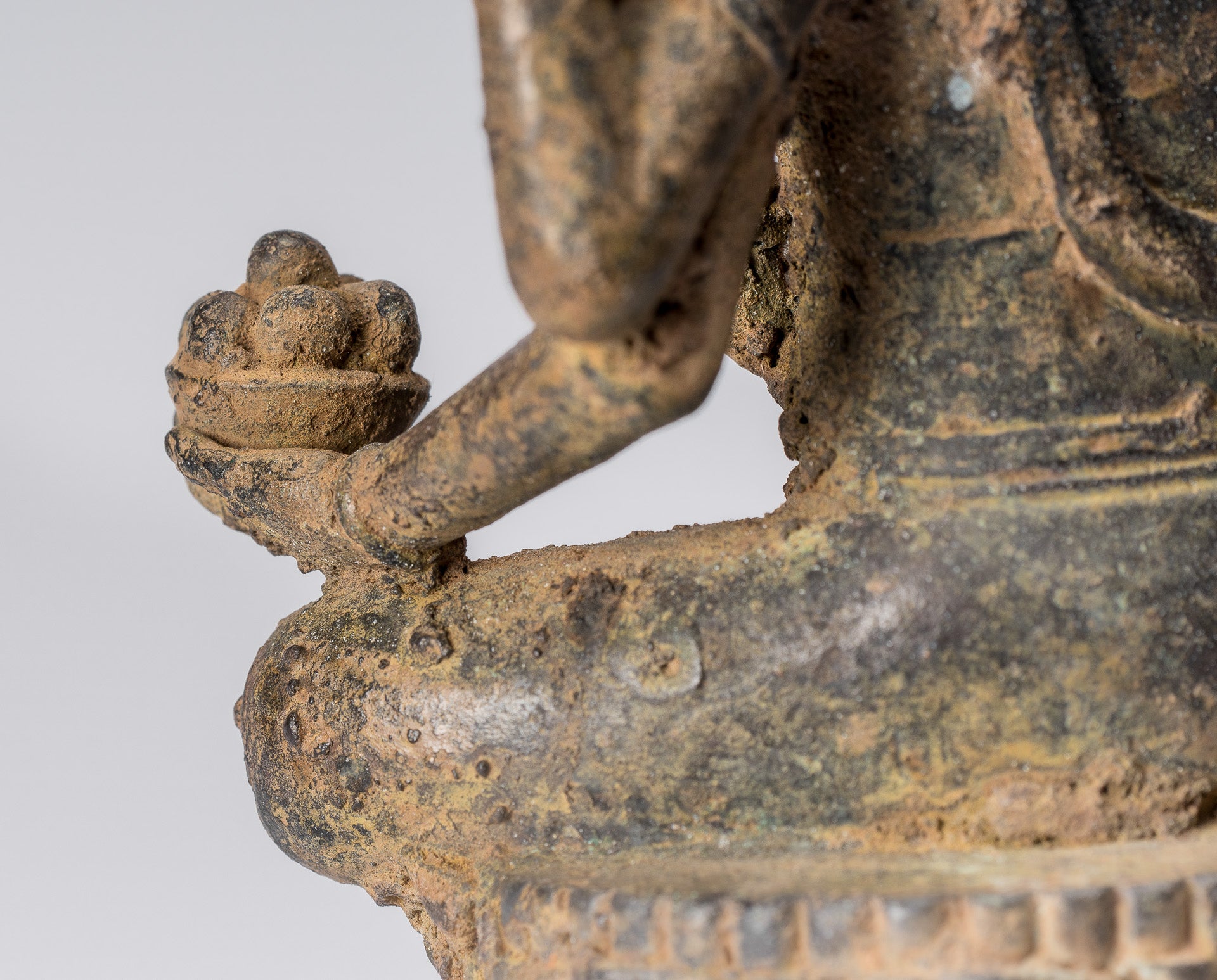 Estatua de Ganesha - Estatua de Ganesha de bronce de estilo javanés antiguo - 25 cm/10 "