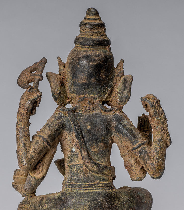 Estatua de Ganesha - Estatua de Ganesha de bronce de estilo javanés antiguo - 25 cm/10 "