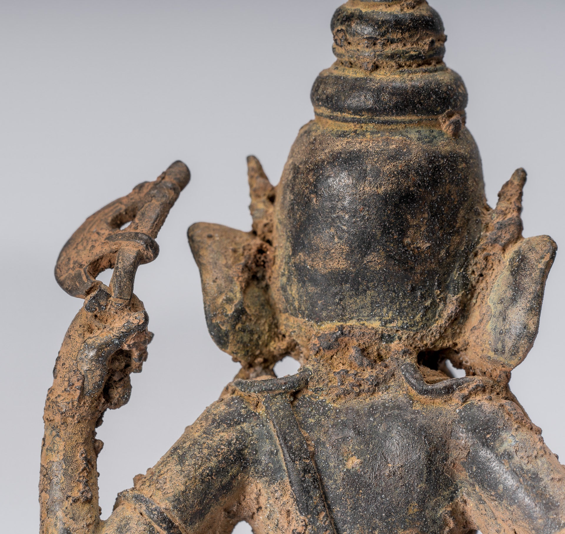 Estatua de Ganesha - Estatua de Ganesha de bronce de estilo javanés antiguo - 25 cm/10 "