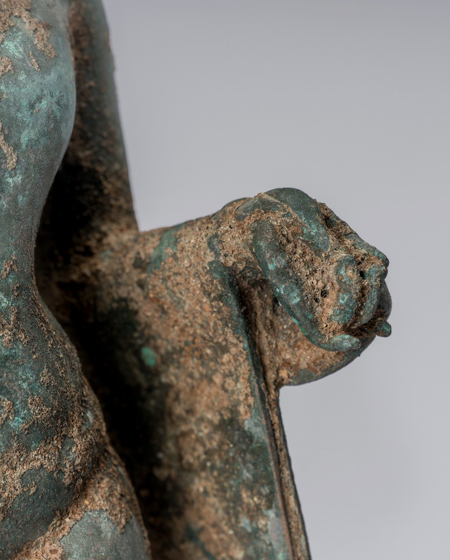 Statue di Buddha - Antique in stile indonesiano Bronzo Giavanese Teaching Buddha - 30 cm/12 "