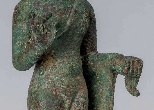 Estatua de Buda - Buda de enseñanza de bronce indonesio de estilo indonesio antiguo - 18 cm/7 "