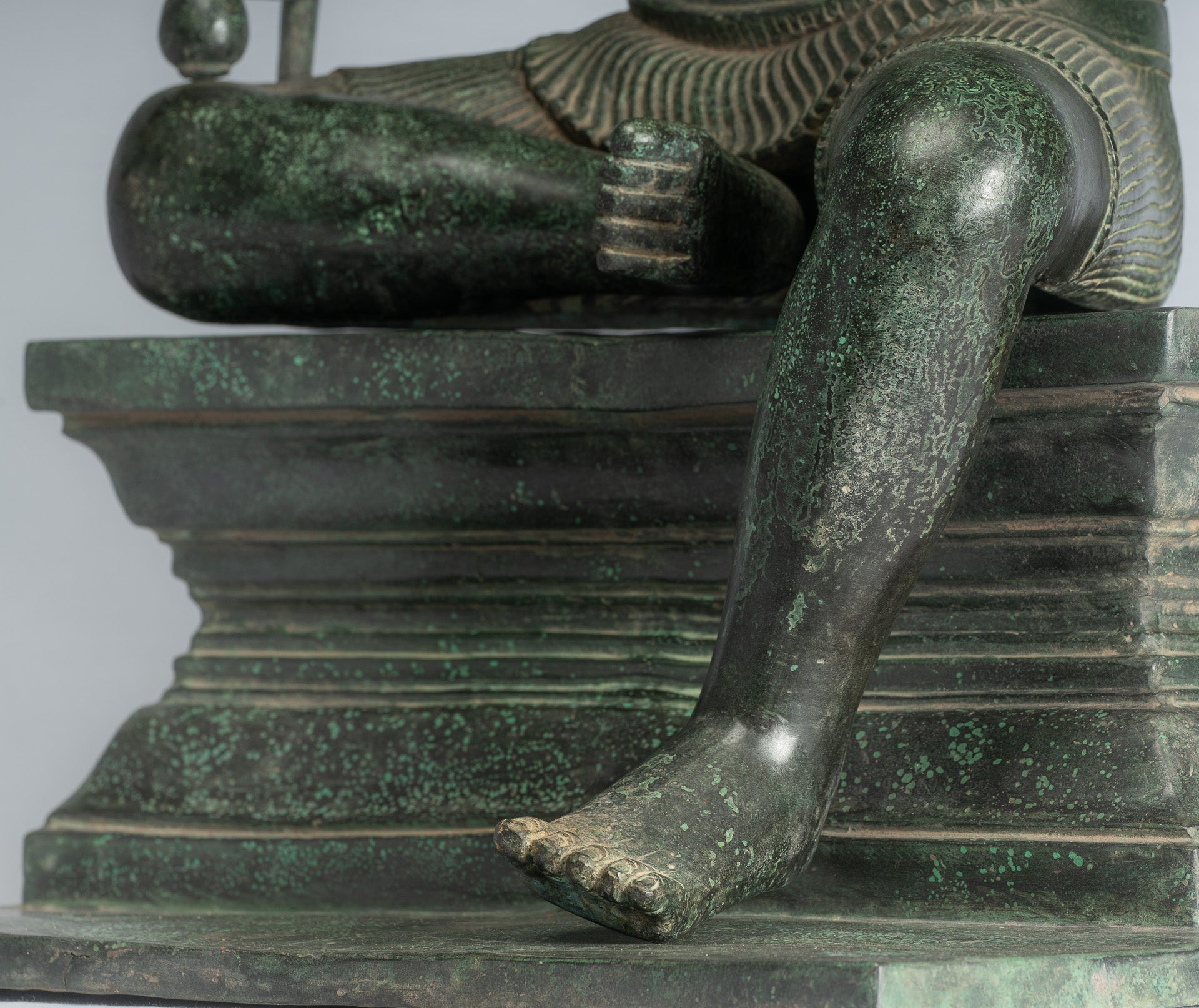 Estatua de Brahma - Antique Khmer Style Bronze 8 Arm Bayon Brahma - Creación de dios hindú - 76 cm/30 "