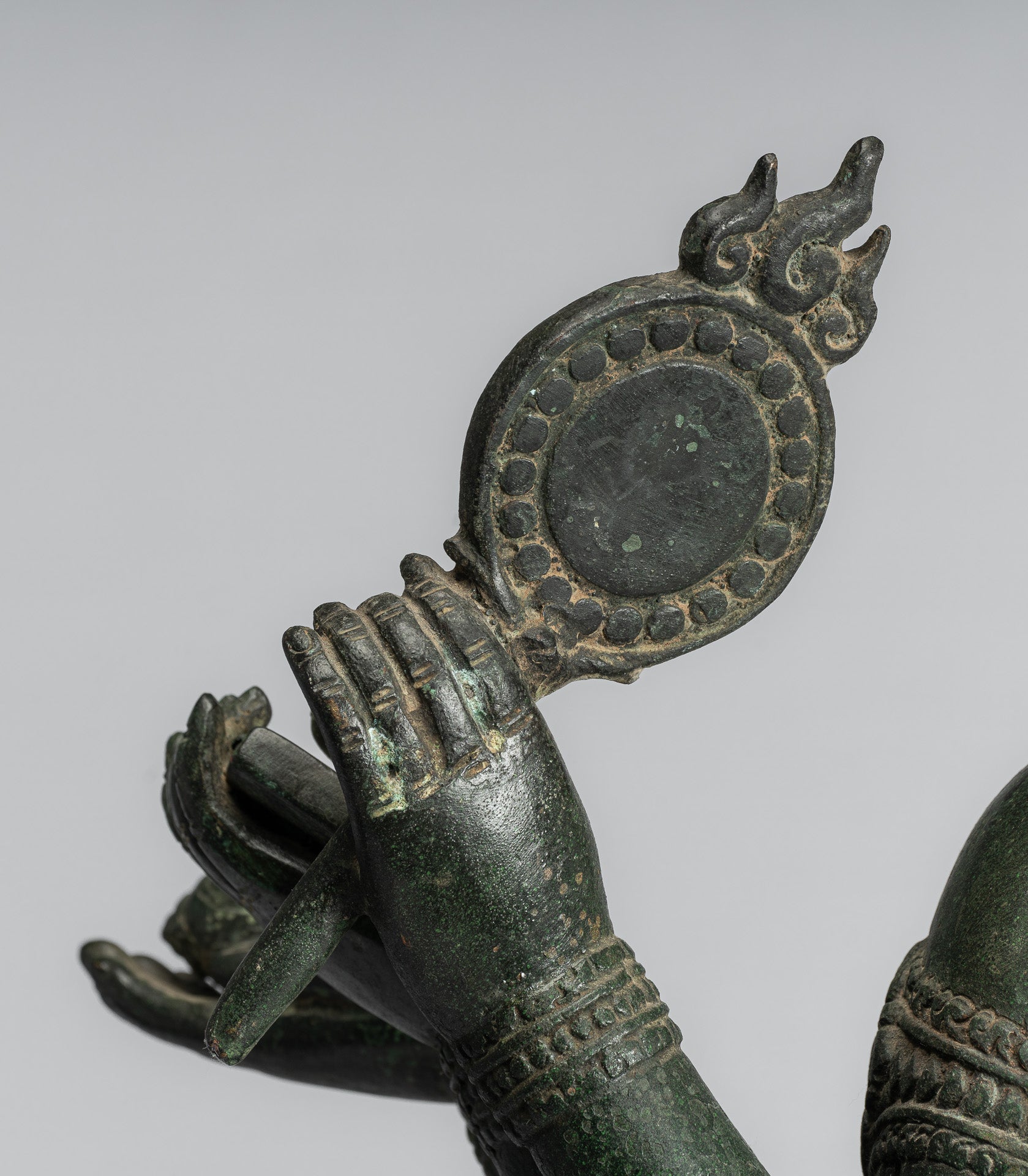 Estatua de Brahma - Antique Khmer Style Bronze 8 Arm Bayon Brahma - Creación de dios hindú - 76 cm/30 "