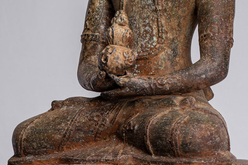 Statue de Bouddha-Antique indonésien Style Bronze Javanais Amitabha Bouddha Statue-43cm/17 "