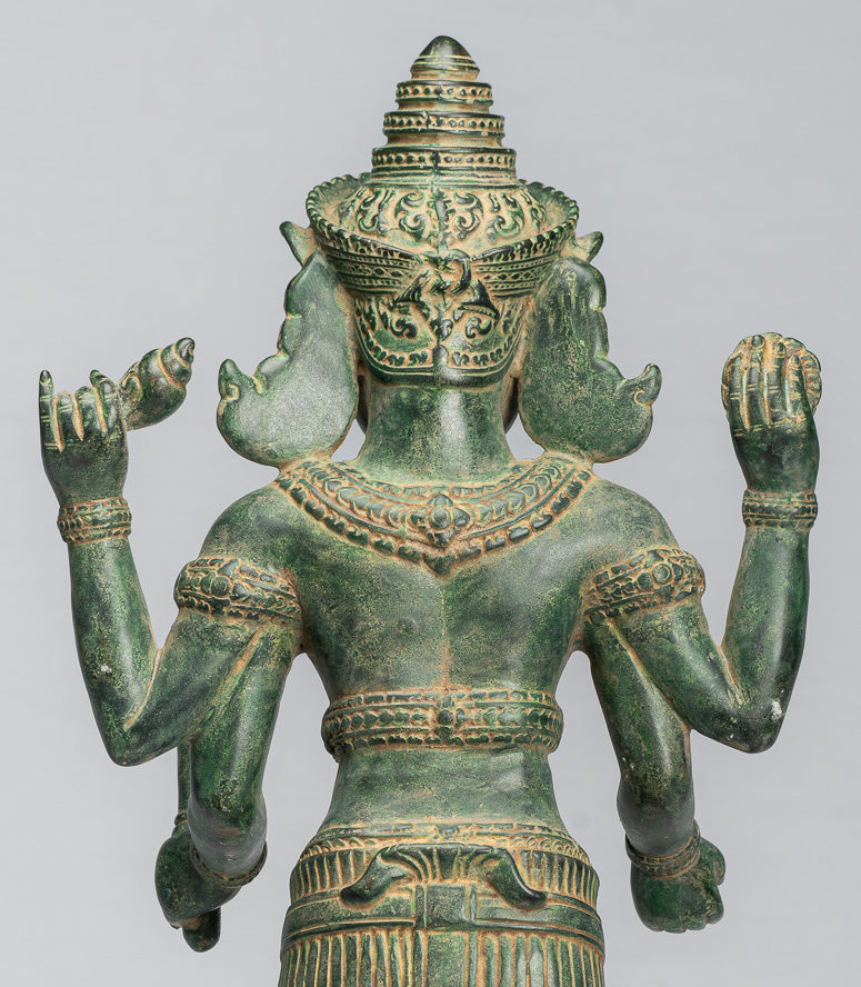 Kalkin Statue - Antique Khmer Style Standing Bronze Hayagriva Kalkin Horse of Vishnu - 56cm/22"