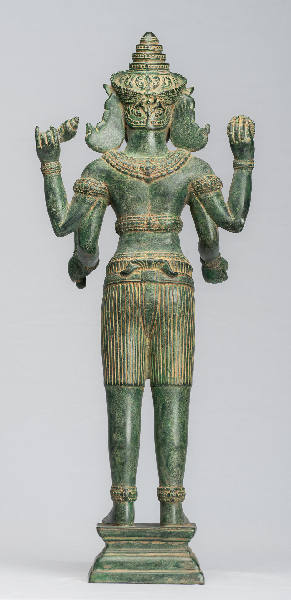 Kalkin Statue - Antique Khmer Style Standing Bronze Hayagriva Kalkin Horse of Vishnu - 56cm/22"