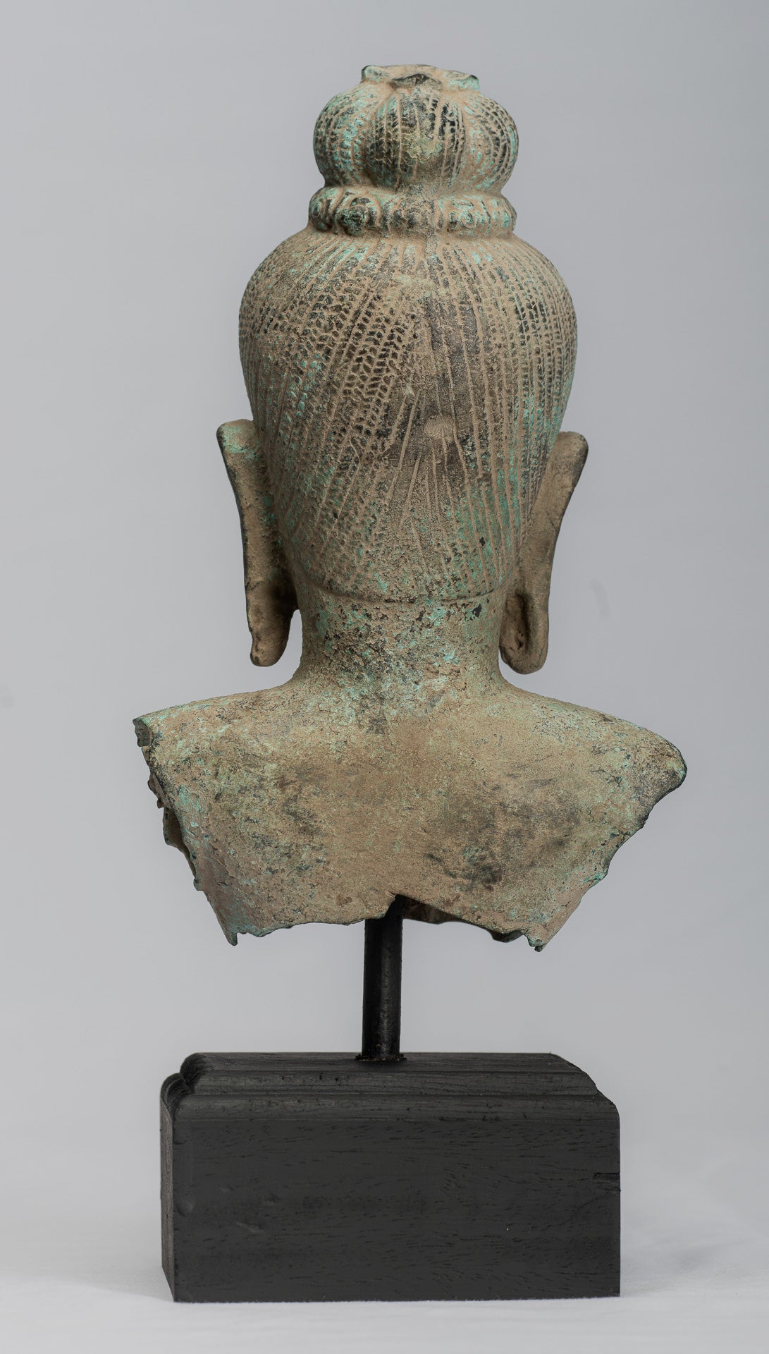 Statua del torso bronzo in stile Khmer antico - Protettore e conservatore -27cm/11 "