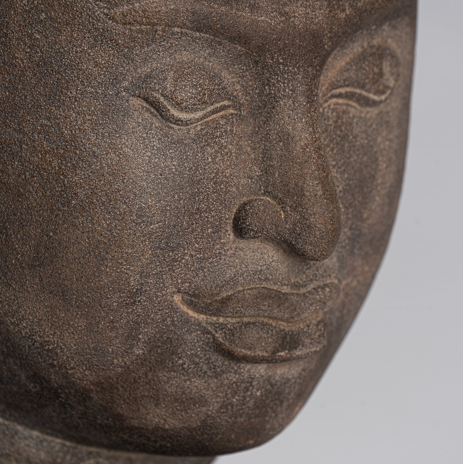 Estatua de Jayavarman - Estatua de cabeza de Jayavarman VII de estilo Jayavarman VII - 38 cm/15 "