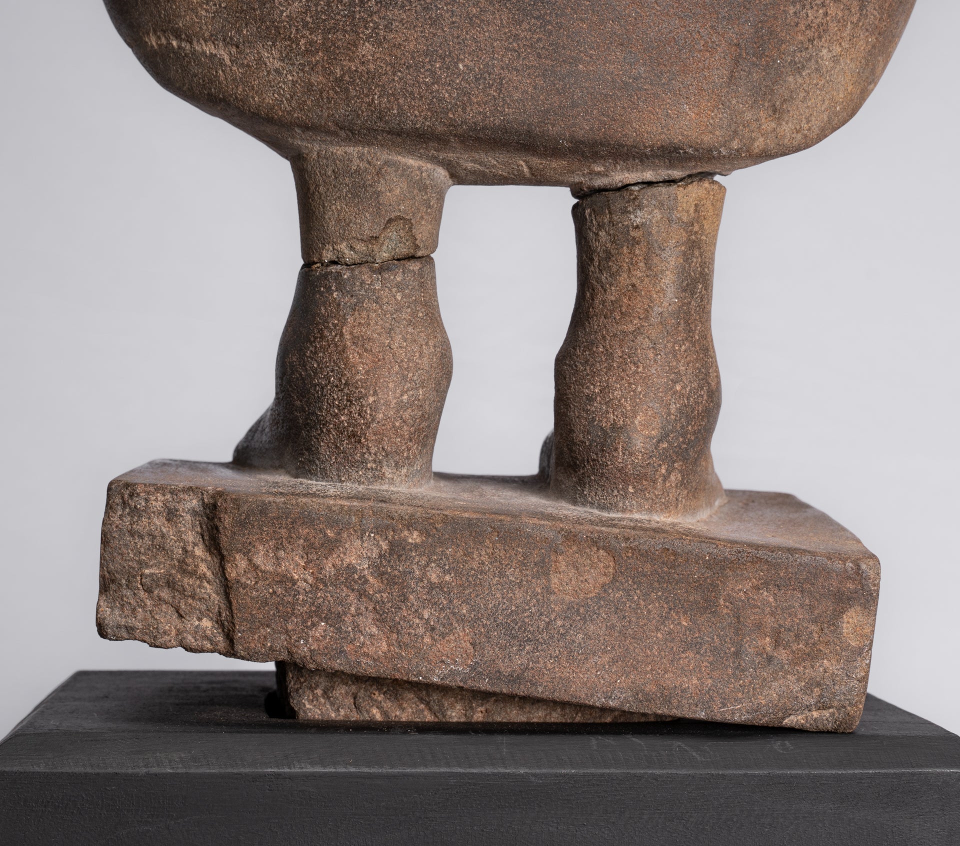 Buddha Statue - Antique Thai Style Standing Stone Dvaravati Buddha Statue - 102cm/41" Tall