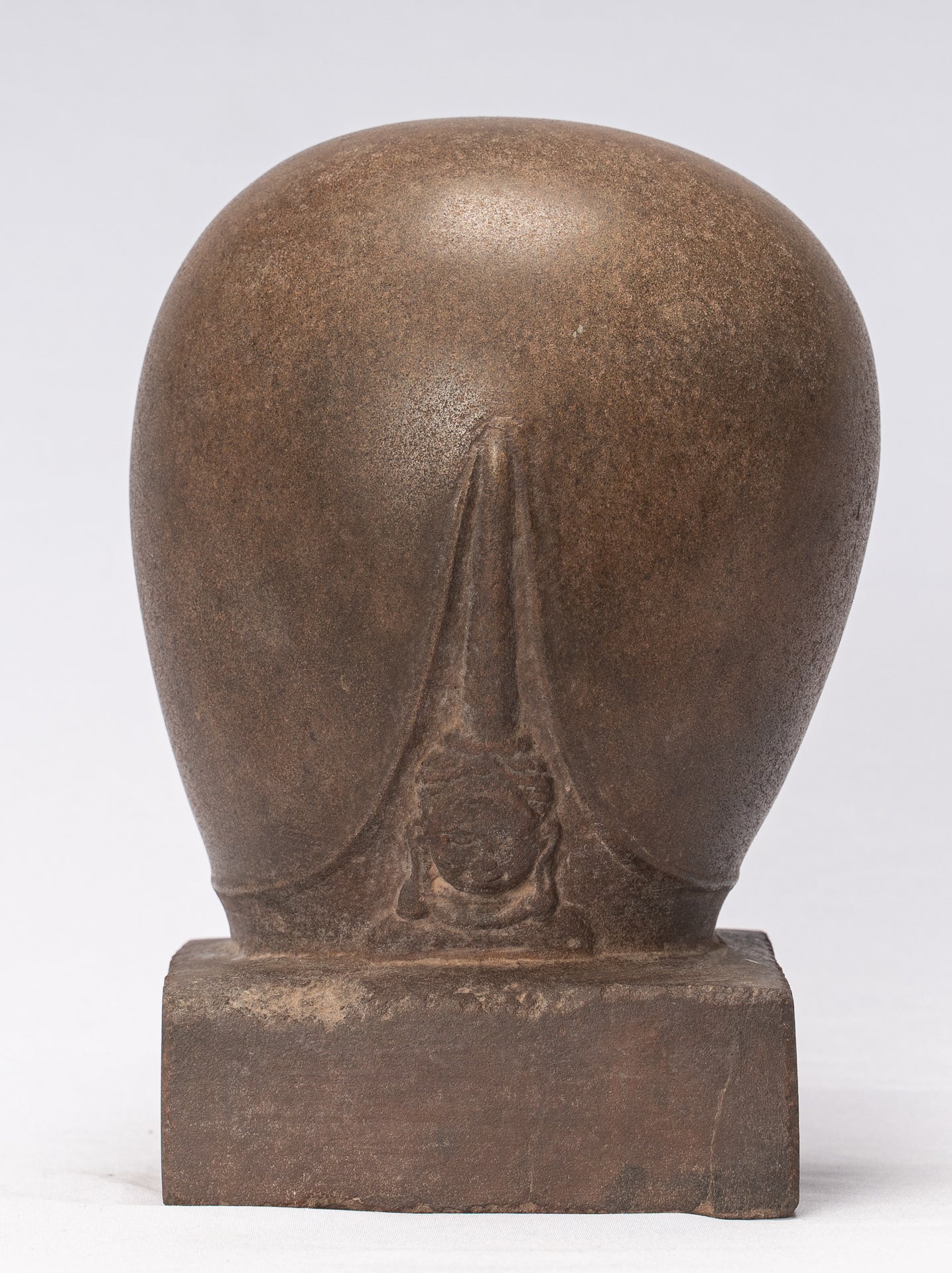 Antique Khmer Style Stone Lakshmi Mukhalinga Linga / Lingnum - 22cm/9"