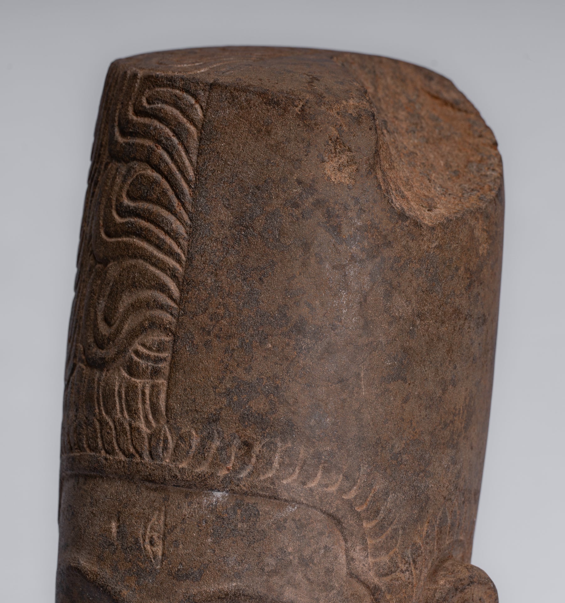 État de Harihara – Tête antique Faum Da Style Hari Hari ou Vishnu et Shiva – 31 cm/12"