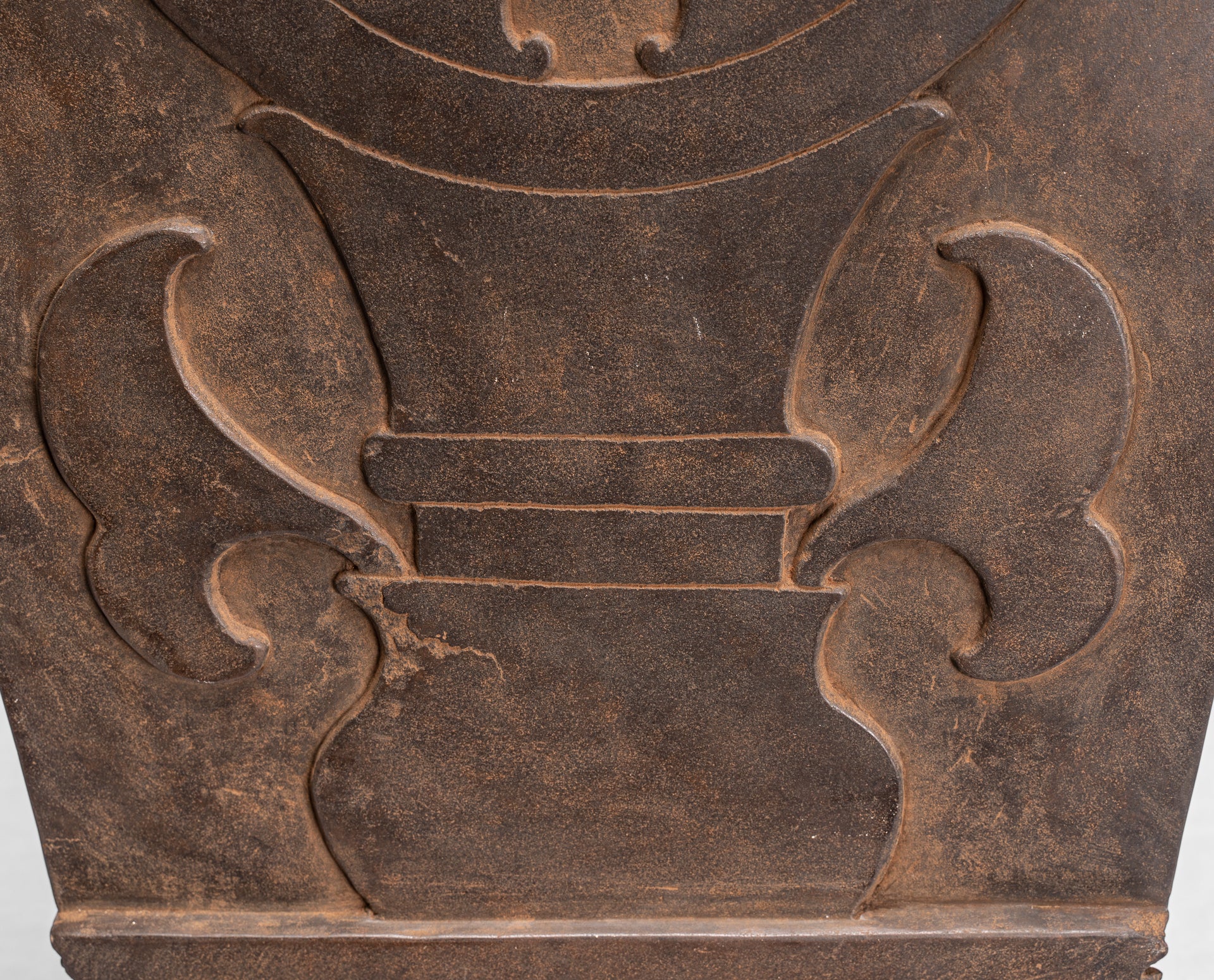 Antique Baphuon Style Stone Khmer Sanskrit Stele with Nandi - 72cm / 29"