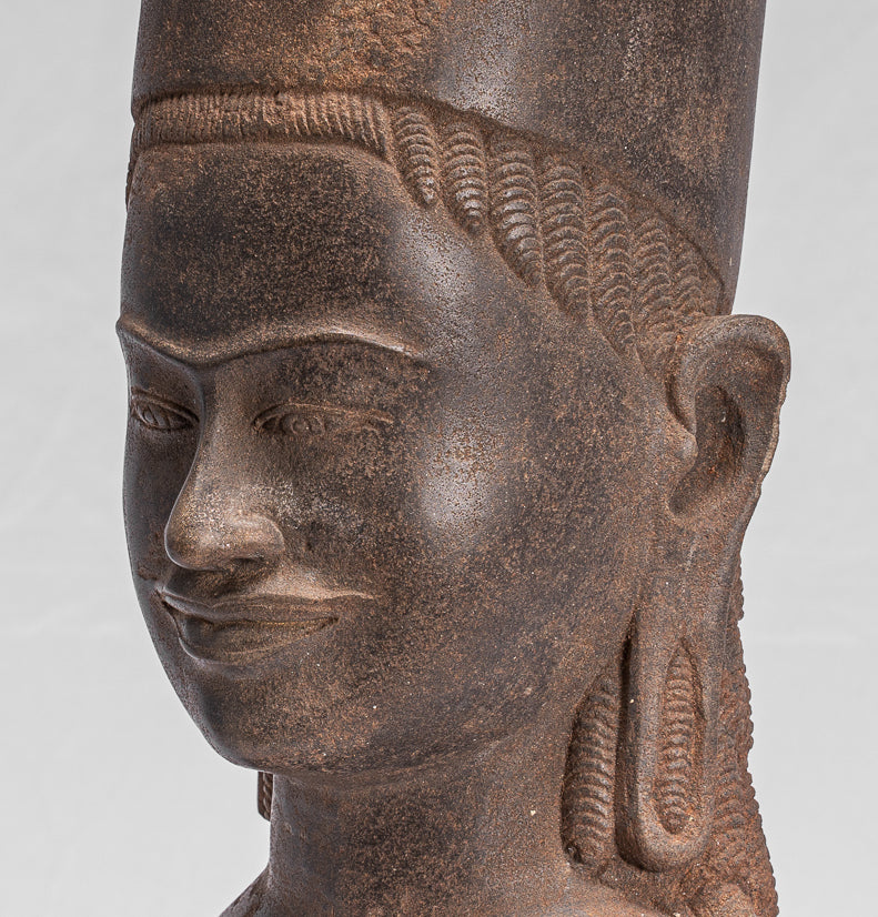 Antiguo Phnom da Style Khmer Vishnu Head - Protector & Preserver - 43cm/33 "