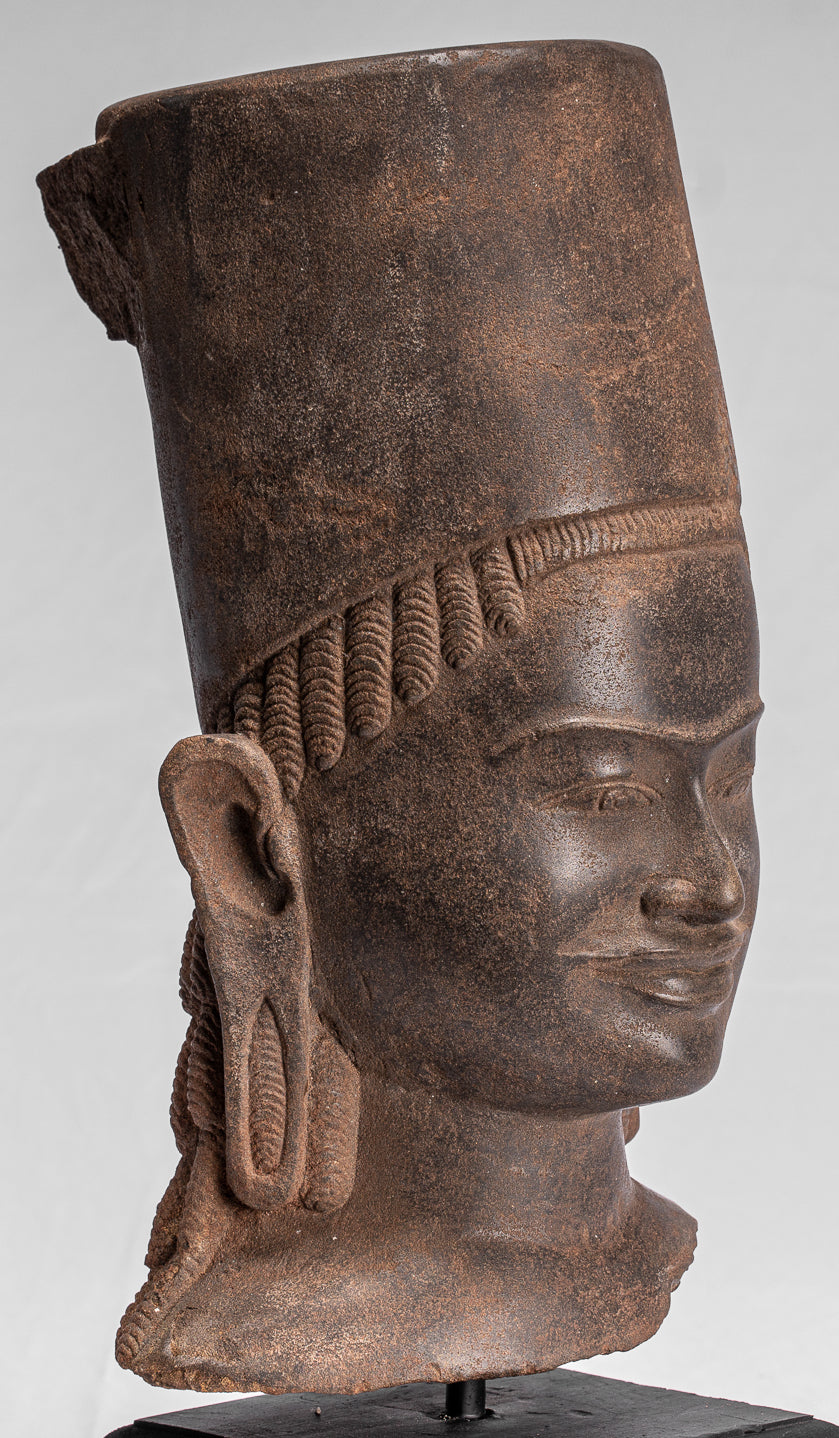 Antiguo Phnom da Style Khmer Vishnu Head - Protector & Preserver - 43cm/33 "