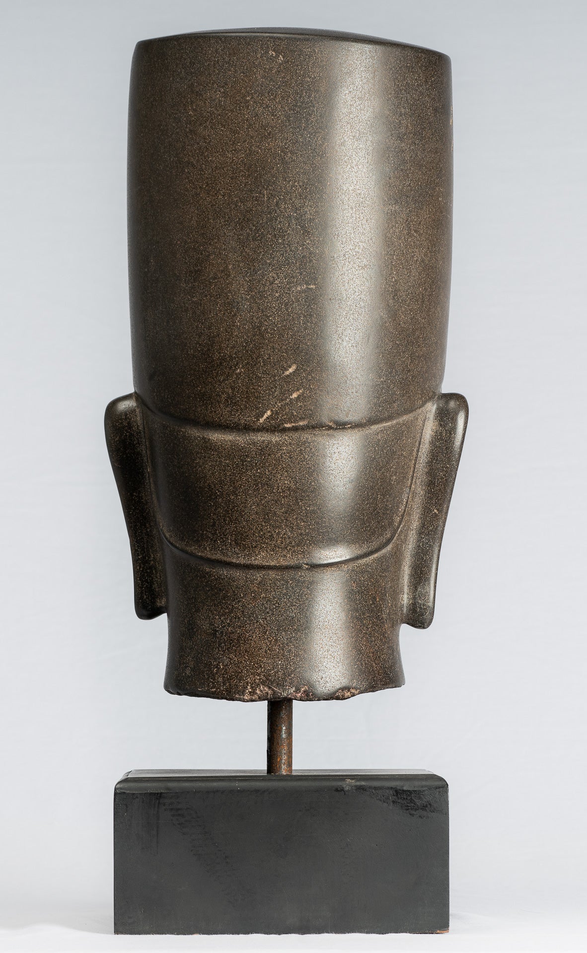 Antique Phnom Da Style Khmer Vishnu Head - Protettore e Conserver - 54Cm/22 "