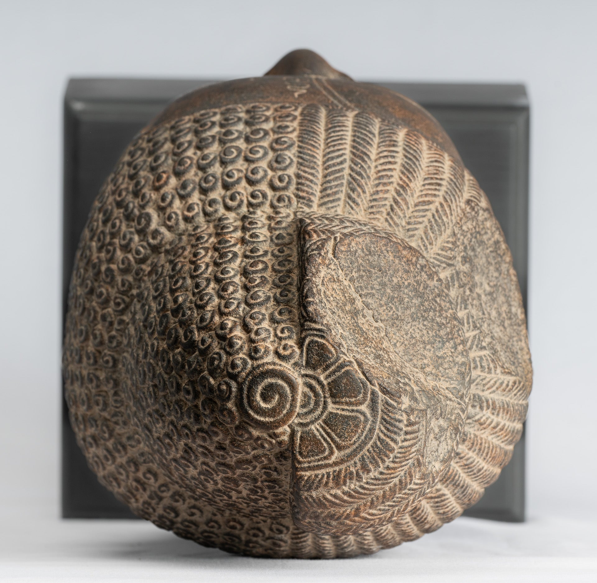 Shiva Statue - Antique Khmer Style Black Stone Yaksha e Yakshaswaroop Shiva Head- 47cm/19 "