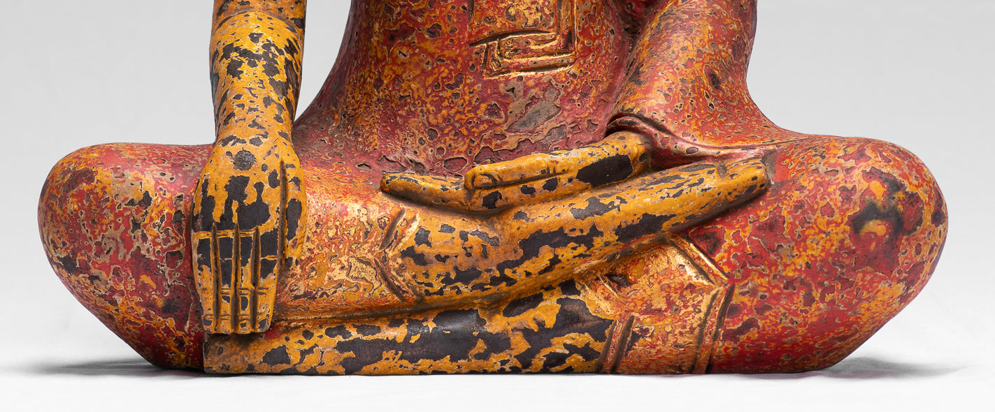 Estatua de Buda - Estatua de Buda de la Madera de Madera Asia ASIA ASIA ASIA ASIA - 39cm/16 "