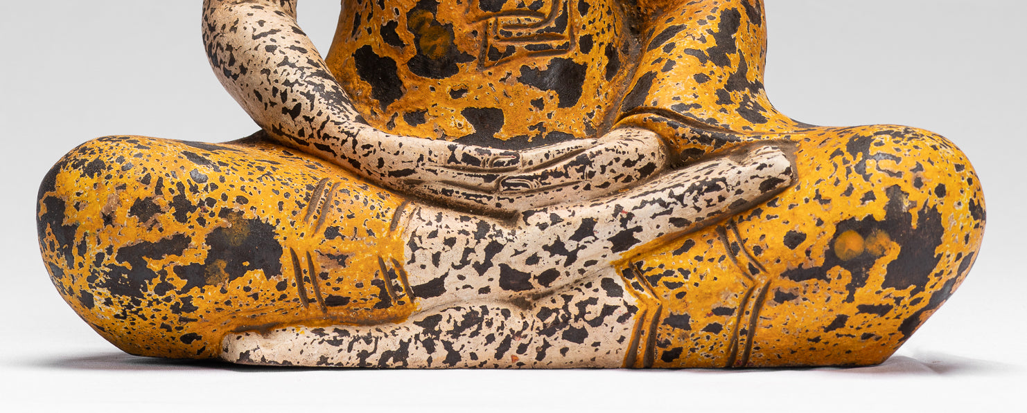 Buddha Sculpture - Antique Khmer Style Wood Seated Buddha Statue Dhyana Meditation Mudra - 40cm/16"Buddha Sculpture - Antique Khmer Style Wood Seated Buddha Statue Dhyana Meditation Mudra - 40cm/16"