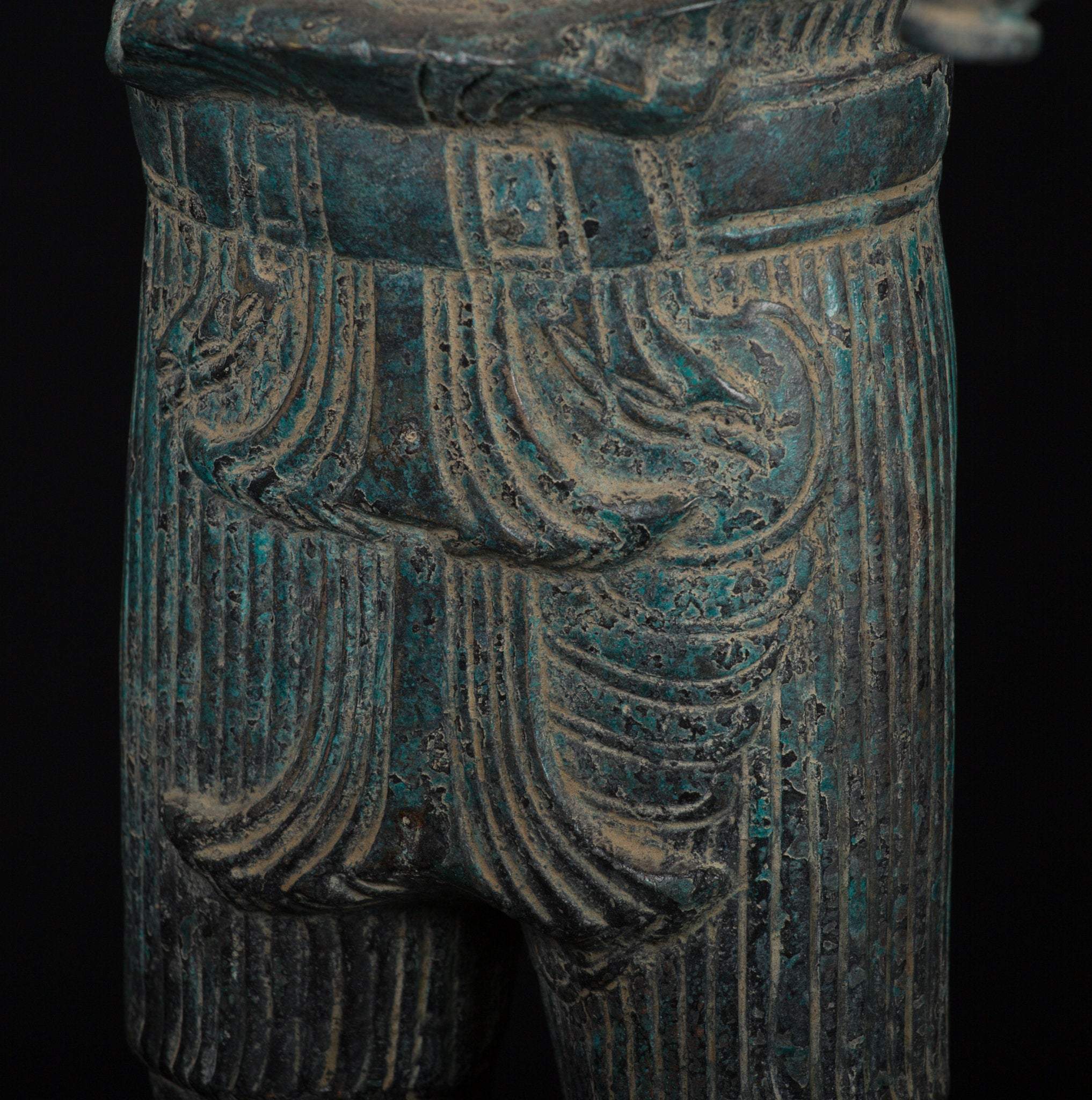 Vishnu - Estatua de Vishnu de bronce de estilo antiguo Khmer Ker de pie - 82cm/32 "