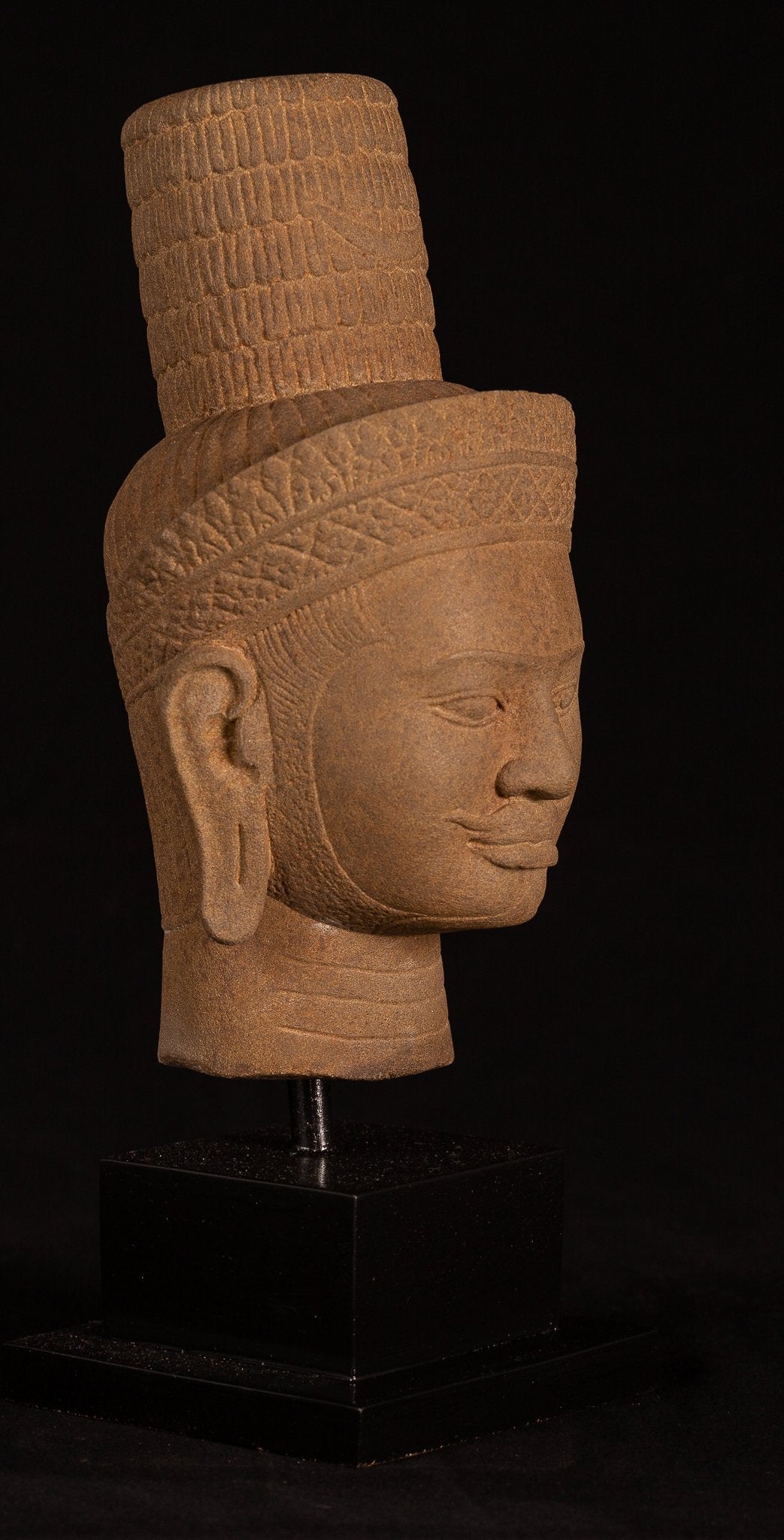 Estatua de cabeza de Stone Shiva Style de Bakheng de Bakhen