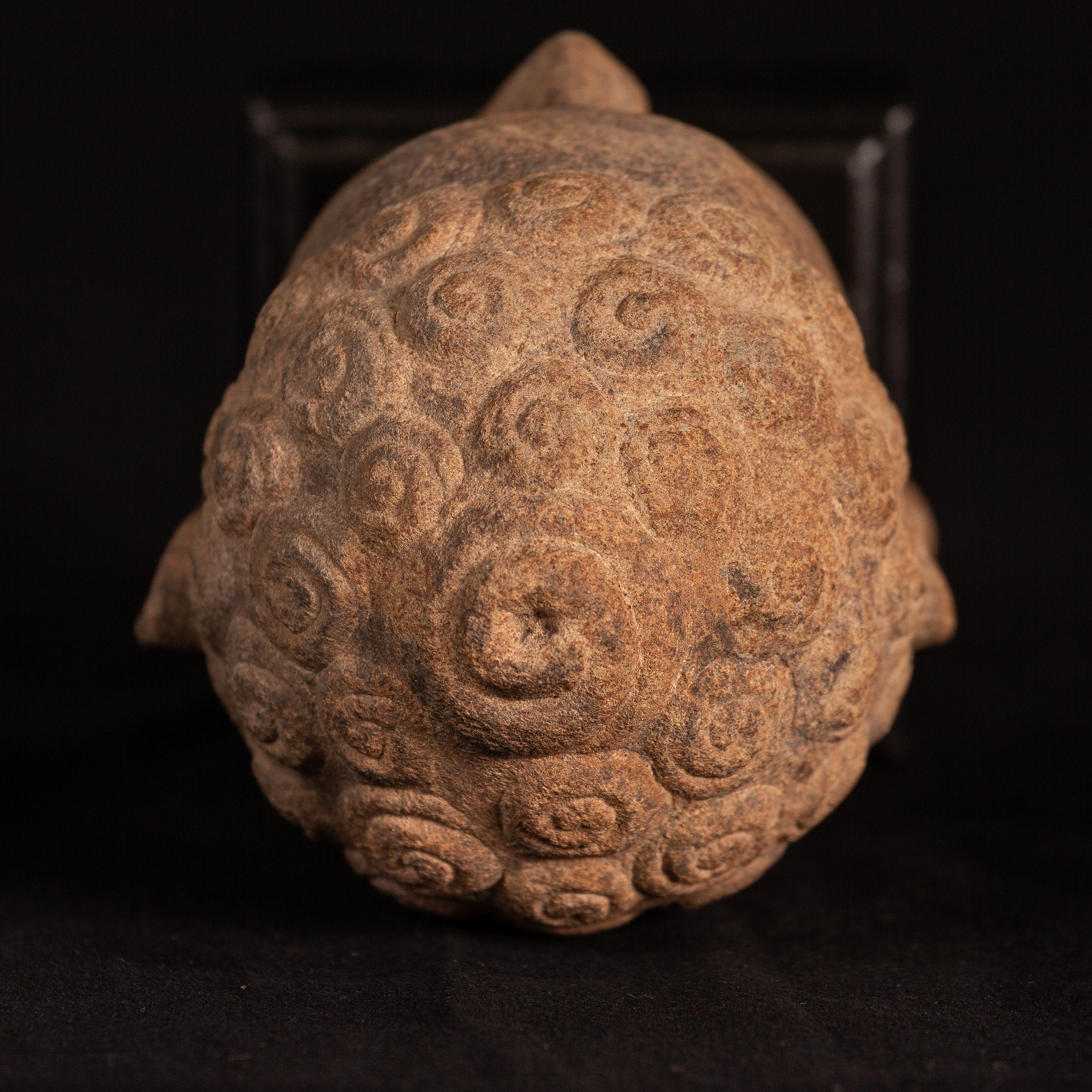 Estatua de Buda Antigua - Estatua de la cabeza de Buda de Buda de Dvaravati Thai Thai Thai Thai - 23cm/9 "