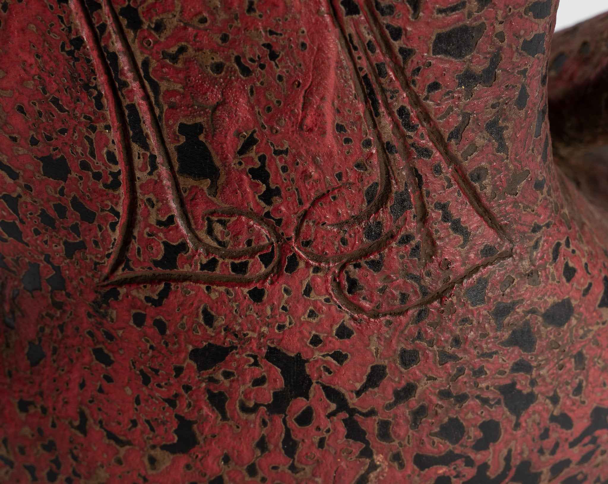 Antique Khmer Style Wood Seated Buddha Statue Dhyana Meditation Mudra - 38cm/15"