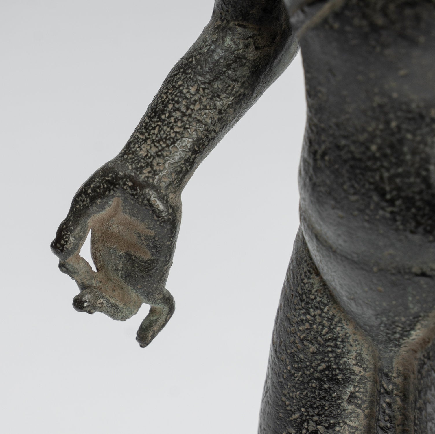 Estatua de Buda - Estilo indonesio antiguo Bronce Javanese enseñanza Buda - 28 cm/11 "