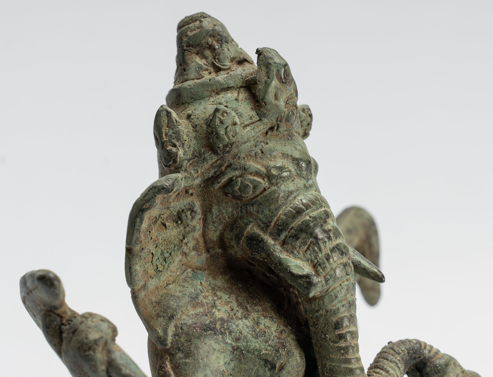 Ganesha Statue-Antike Javanese Style Bronze Standing Indonesian Ganesha Statue-19cm/8 "