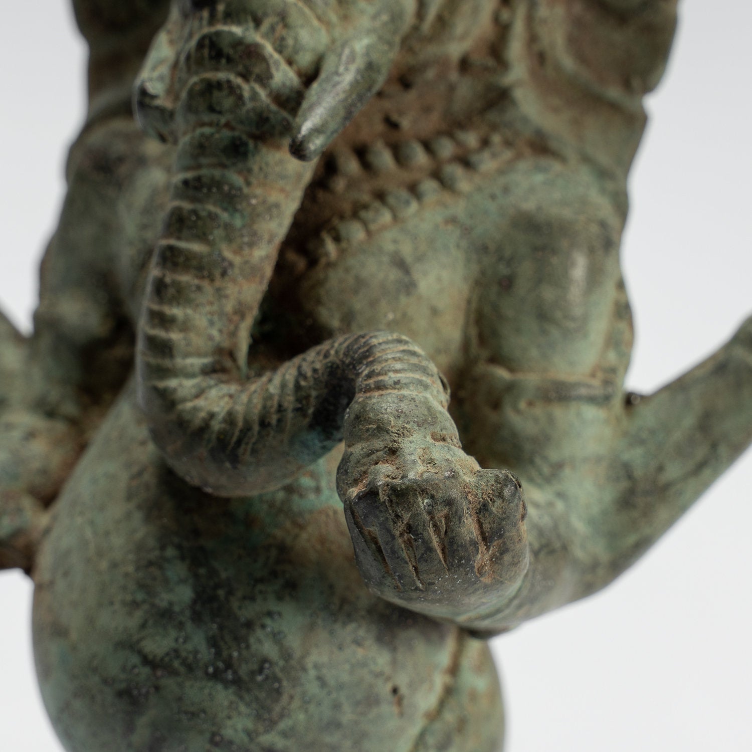 Ganesha Statue-Antike Javanese Style Bronze Standing Indonesian Ganesha Statue-19cm/8 "